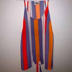 multicolor striped tank top